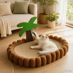 Coconut Palm Cat Scratcher Lounger Bed