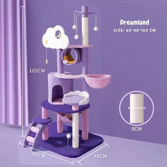 Fantasy Series Cat Climbing Frame — Dreamland 165cm Starry Sky Design