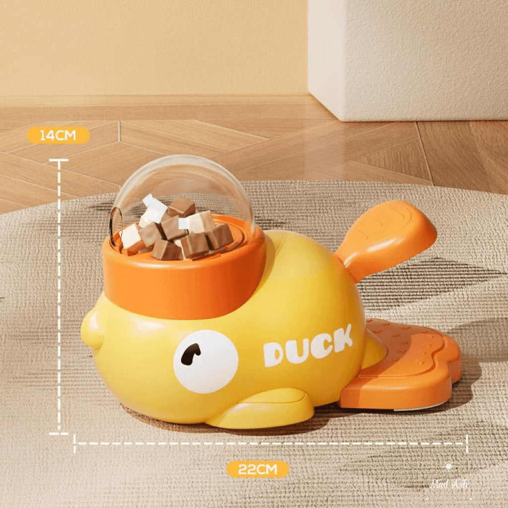 Duck-Shaped Interactive Feeder & Puzzle Cat Toy For Cats&Dog-PETROOM