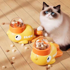 Duck-Shaped Interactive Feeder & Puzzle Cat Toy For Cats&Dog-PETROOM