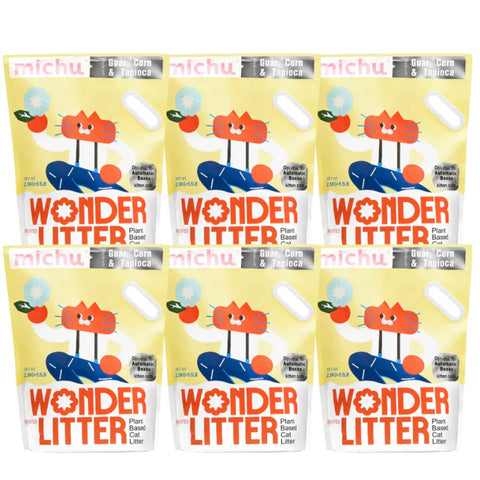 Michu Wonder Litter - Plant-Based & Automatic-Box Friendly 2.5kg/6L