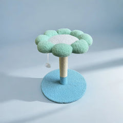 Blue Flower-Shaped Small Cat Tree Cat Scratcher