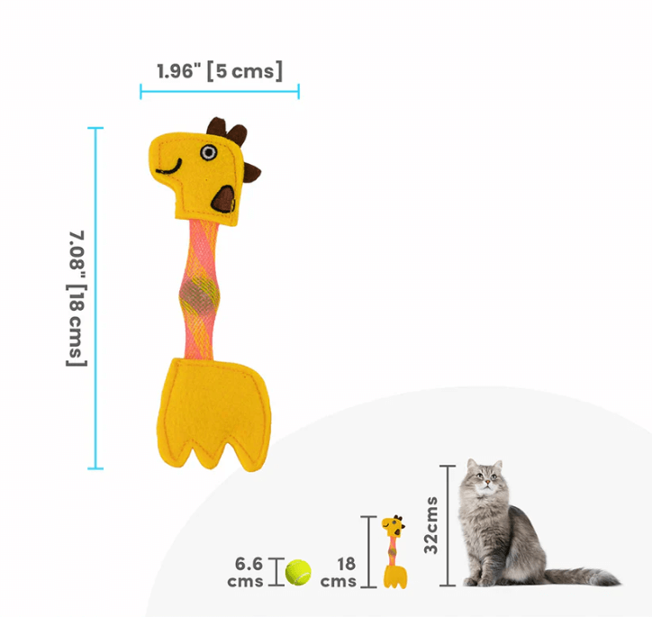 FOFOS Flicking Tube Catnip Cat Toy – Interactive Stress Relief Toy for Indoor Cats-PETROOM