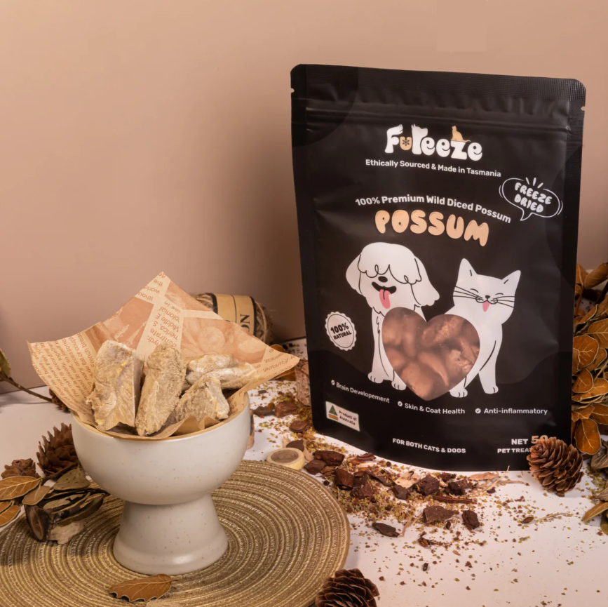 FUREEZE Freeze Dried Diced Possum 50g-Petroom