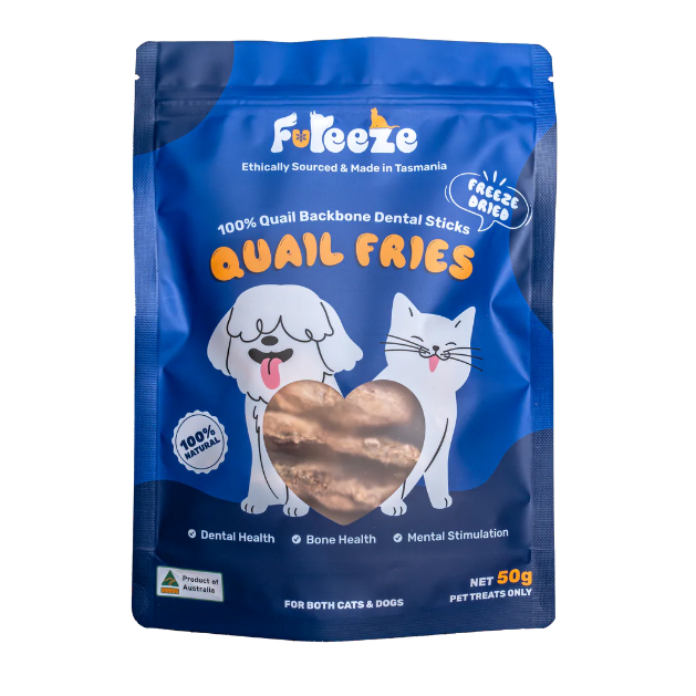 FUREEZE Freeze Dried Quail Fries 50g-Petroom