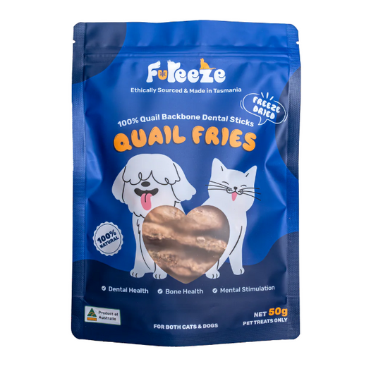 FUREEZE Freeze Dried Quail Fries 50g-Petroom