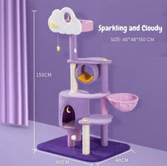 Fantasy Series Climbing Frame Cat Tree - Sparkling and cloudy-Petroom