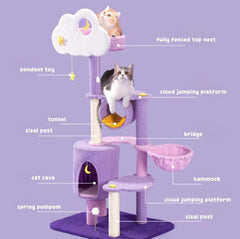 Fantasy Series Climbing Frame Cat Tree - Sparkling and cloudy-Petroom