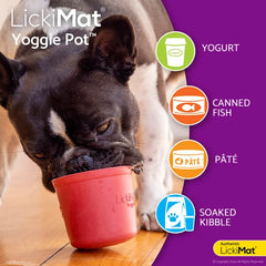 LickiMat Yoggie Pot Slow Feeder Bowl for Dogs
