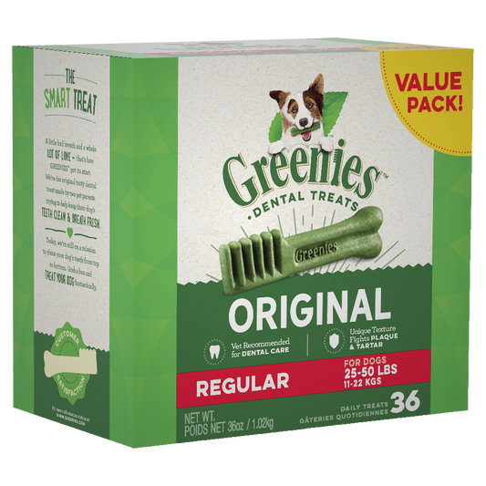 Greenies Original Regular Dental Dog Treats 36 Chews