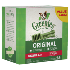 Greenies Original Regular Dental Dog Treats 36 Chews