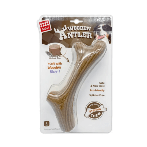 GiGwi Wooden Antler Dog Chew Toy-Petroom