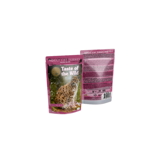 Taste Of The Wild Turkey with Chicken Pate Wet Cat Food Pouch 85g x 12Pack