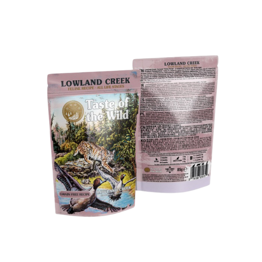 Taste of the Wild Grain-Free Lowland Creek Feline Recipe - Chunks in Gravy 85g x 12 Pack