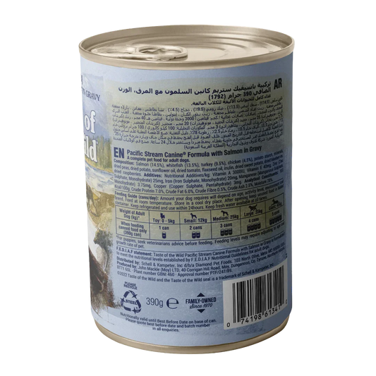 Taste Of The Wild Wetlands Wth Fowl In Gravy Dog Can 390g x 12