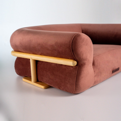 KAMA MUTA Bread Pet Bed - Italian-Inspired Design with Memory Foam and Ash Wood Frame-Petroom