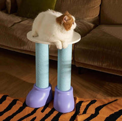 MAKESURE 3-in-1 Cat Scratcher, Bed, and Side Table - Stylish Feline Furniture-Petroom