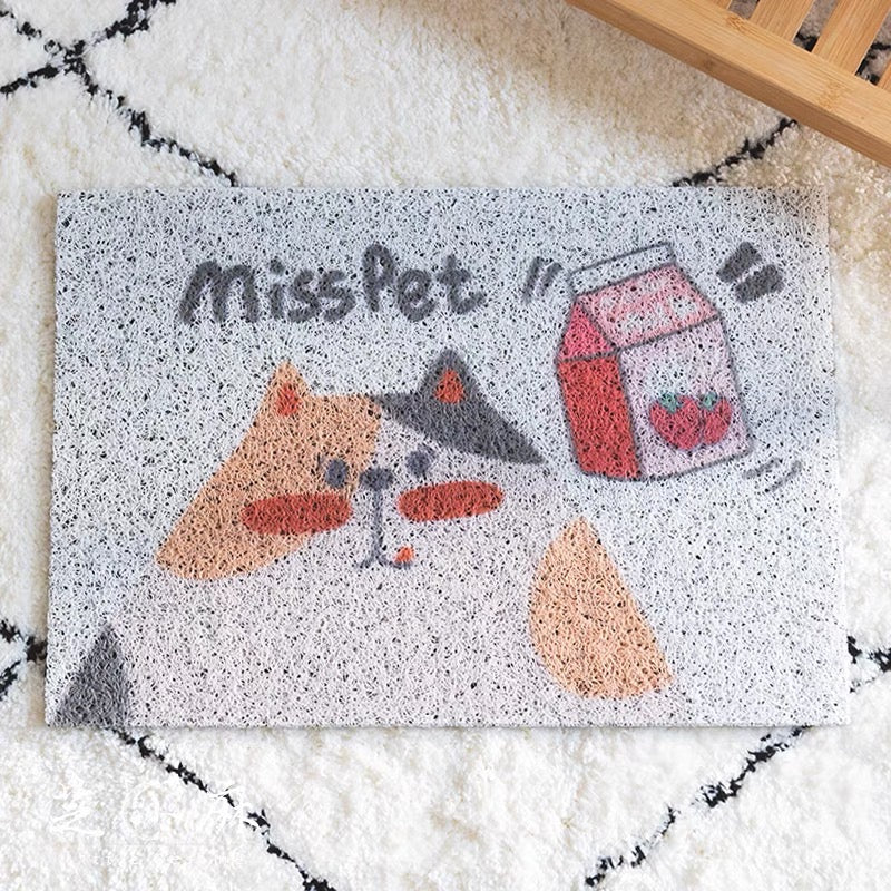MISSPET Cute Cat Litter Trapping Mat 50x30 cm-Petroom