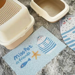 MISSPET Cute Cat Litter Trapping Mat 50x30 cm-Petroom