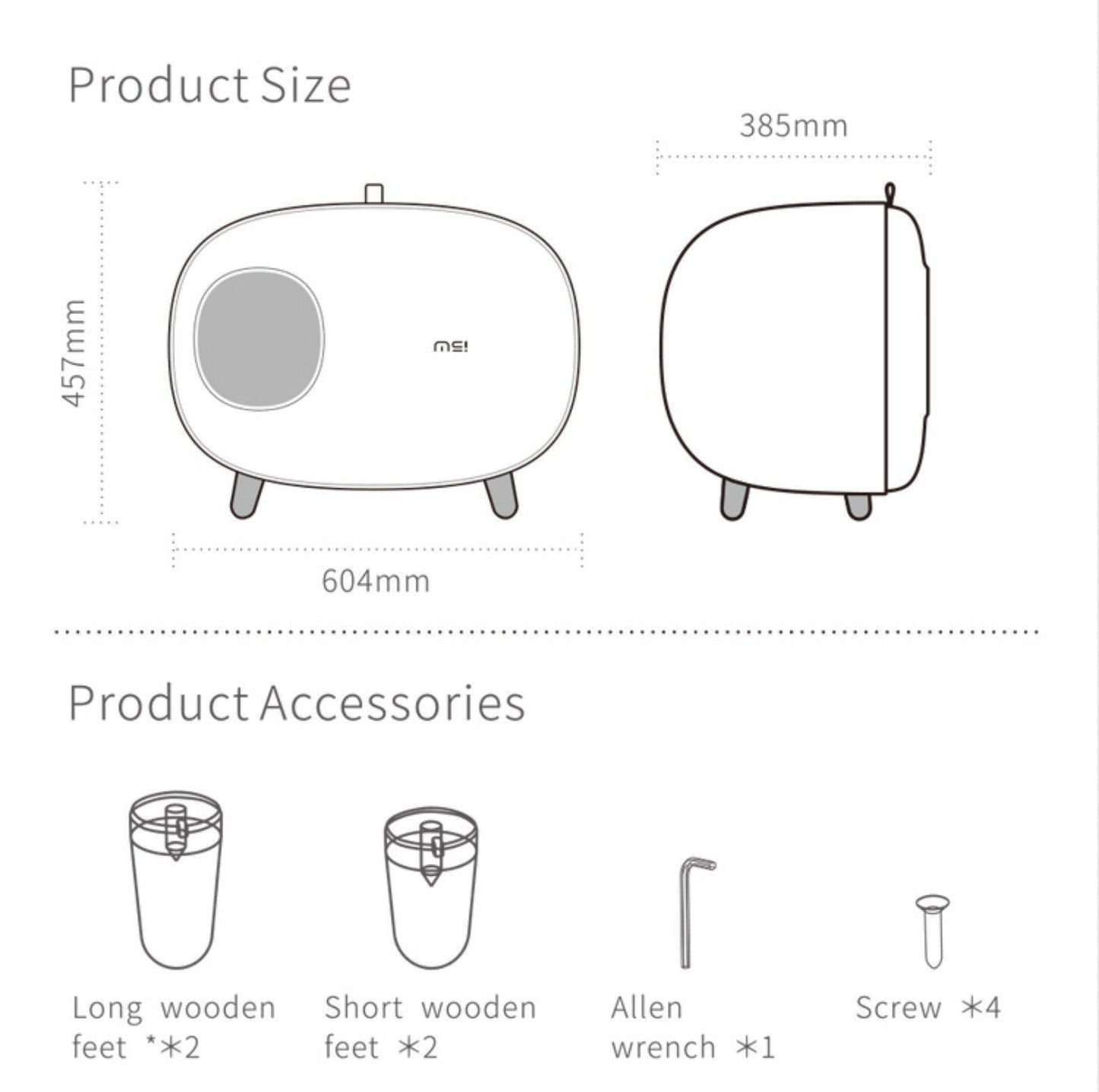 Makesure All In One Storage Cat Litter Box-Petroom