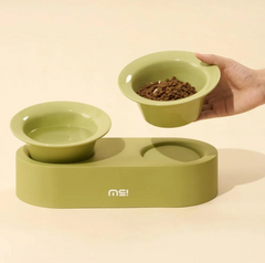 Makesure Jingle 2-in-1 Ceramic Pet Bowl Set for Food & Water Cat Bowls-Petroom