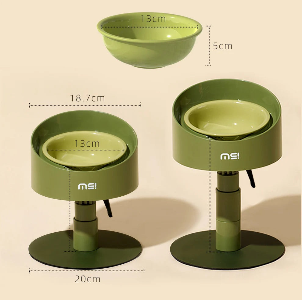 Makesure Sunflower Adjustable Pet Food Bowl-Petroom