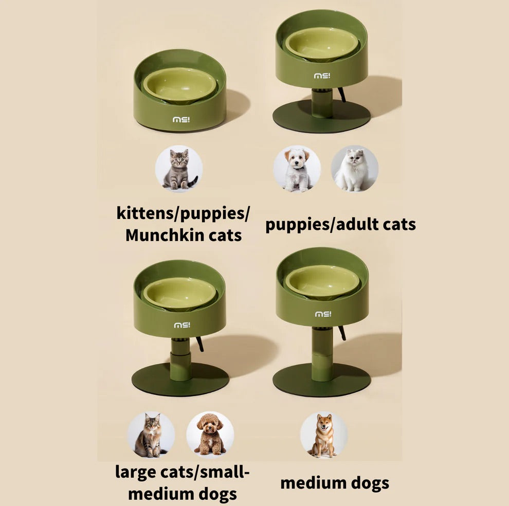 Makesure Sunflower Adjustable Pet Food Bowl-Petroom