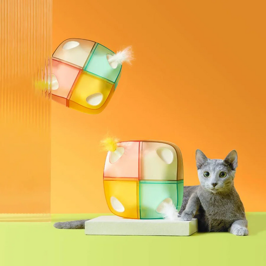 Michu Interactive Feathered Rechargeable Automatic Cat Toy Box-Petroom