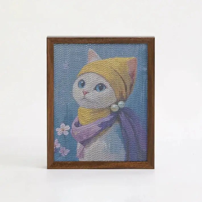 Modern Wall-Mounted Cat Scratcher – Decorative Cat Scratch Board for Indoor Cats-PETROOM