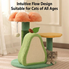 Rileycat Multi-Functional Cat Tree Avocado and Flower Style – cat tree for large cats