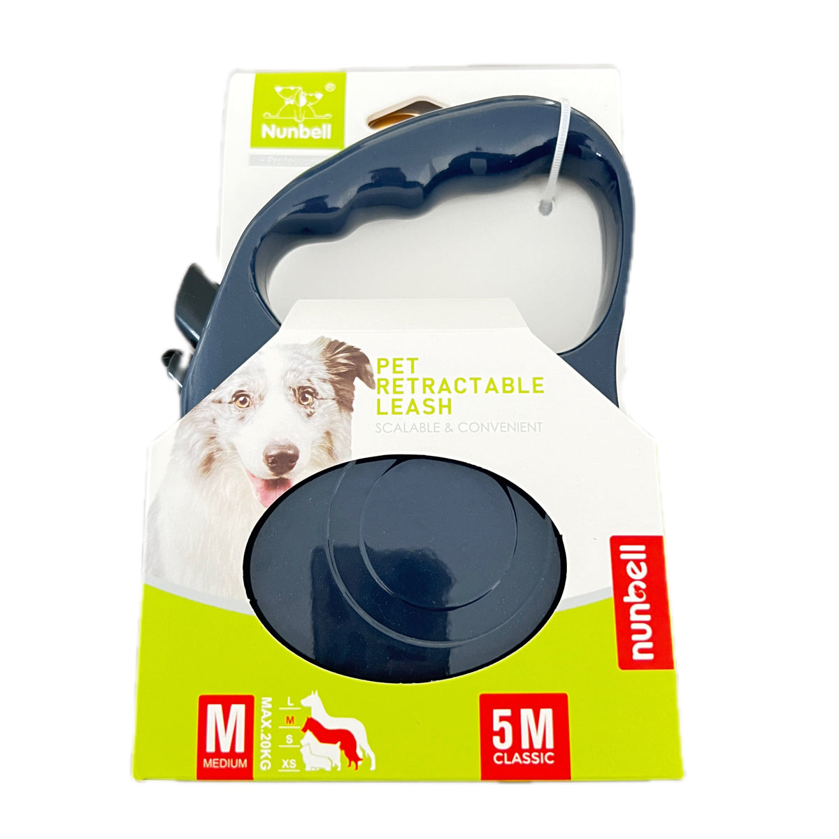 Nunbell Dog Lead Retractable - Medium 5 Meter-Petroom