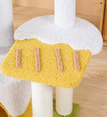 Tall Ice Cream Shape Cat Tree Multi-Level Aesthetic Cat Tower 110cm