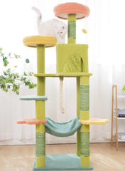 Tall Cat Tree Multi-Level Aesthetic Cat Tower with Sisal Posts 154cm