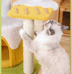 Tall Ice Cream Shape Cat Tree Multi-Level Aesthetic Cat Tower 110cm