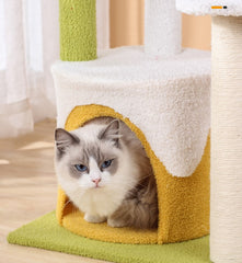 Tall Ice Cream Shape Cat Tree Multi-Level Aesthetic Cat Tower 110cm