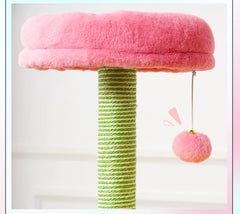 Multi-Level Cat Tree Tower with Hammock and Sisal Posts 136cm