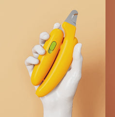 AIWO Banana-Shaped Mini Pet Nail Clippers - Yellow & Green
