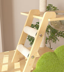 148cm Tall Forest Tree House Cat Tree for Large Cats Deluxe Edition-7 Level Tower with Space Capsule & House