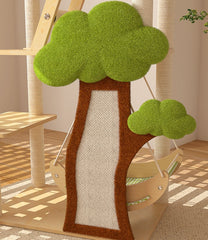 Forest Tree House Cat Tree for Large Cats 5-Level Cat Climbing Tower