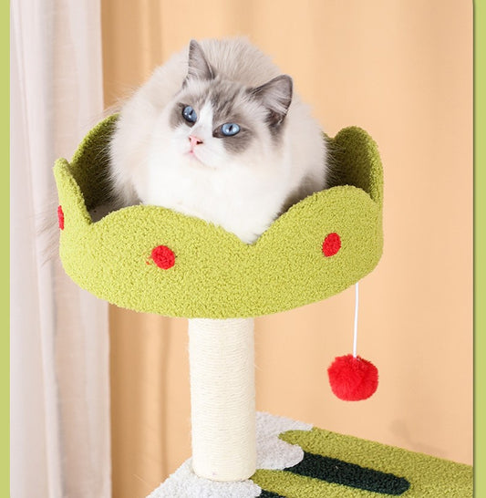 Tall Ice Cream Shape Cat Tree Multi-Level Aesthetic Cat Tower 110cm