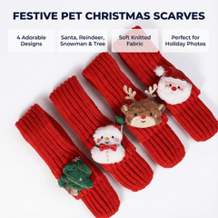 Christmas Pet Scarf in Four Festive Designs – For Cats & Small Dogs