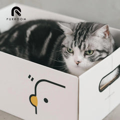 PURROOM Little Chick Series 2 In 1 Cat Scratcher Box-Petroom