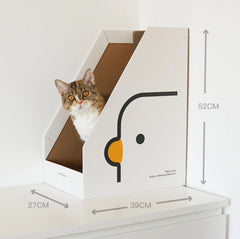 PURROOM Little Chick Series Vertical Cat Scratcher Box Cat Toy (Adjustable in height)-Petroom