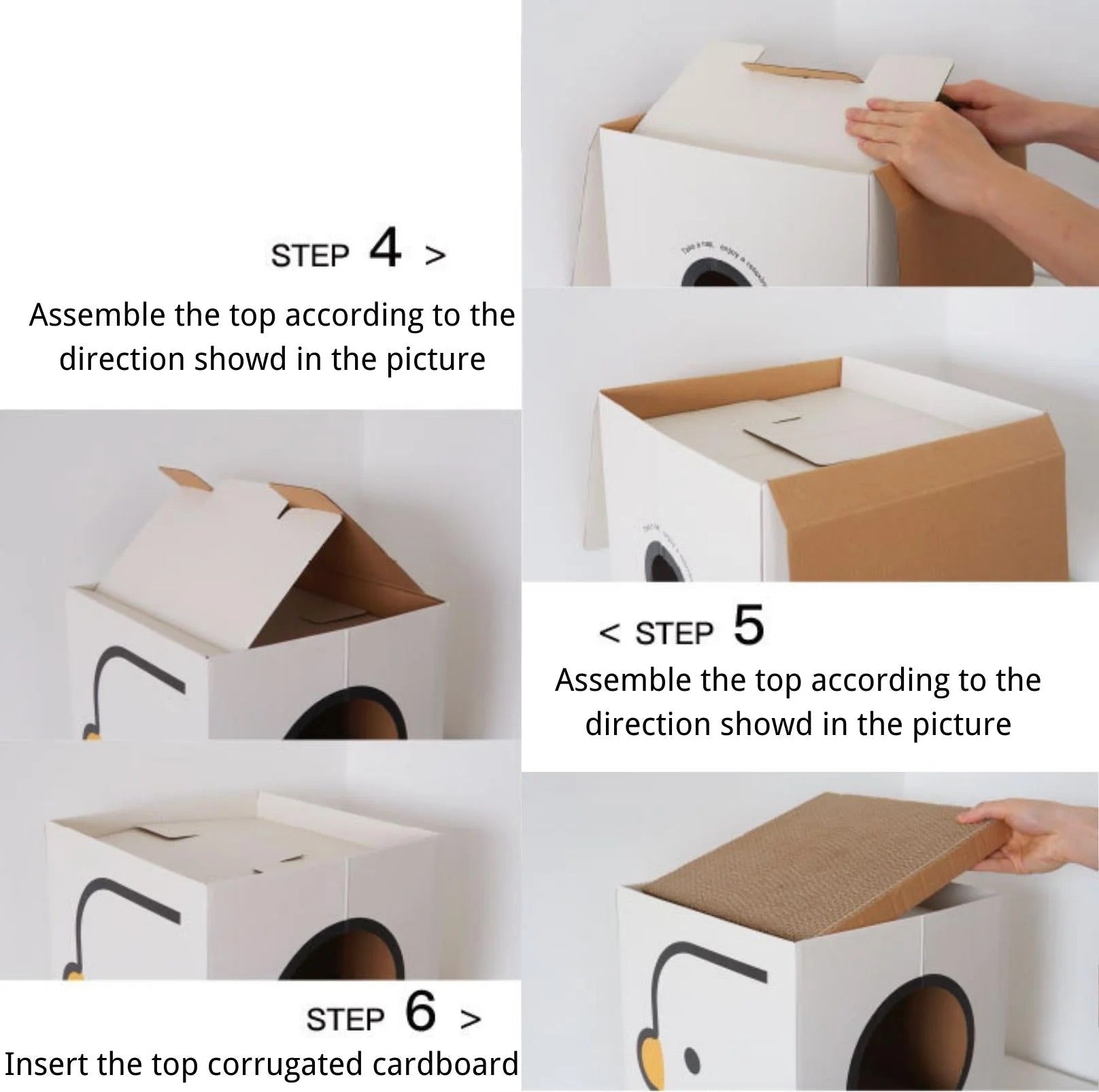 PURROOM Little Chicken Series: Square-Shaped Cat Scratcher House-Petroom