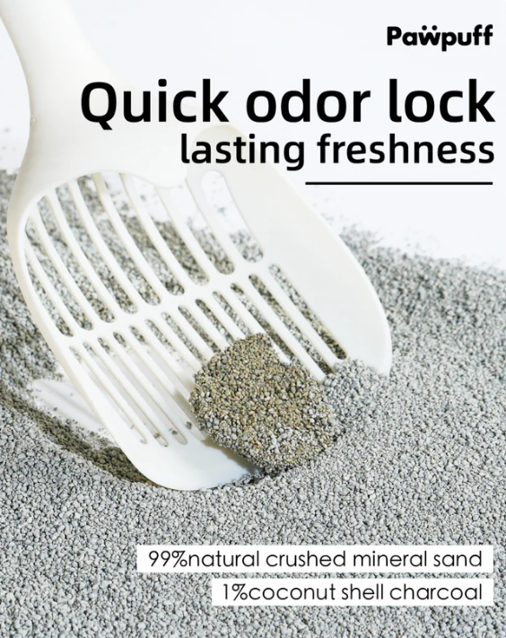 PawPuff Ultra Clumping Sodium Bentonite Cat Litter, 9.6kg - DUST FREE Formula Upgrade Version-Petroom