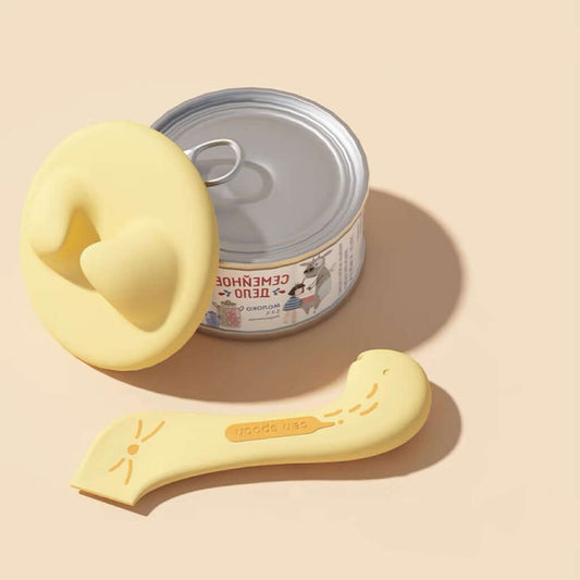 Pet Food Can Lids And One Can Spoon-Petroom