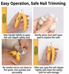 AIWO Banana-Shaped Mini Pet Nail Clippers - Yellow & Green
