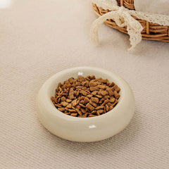 Petroom Bagel-Shaped Pet Ceramic Bowl 200ml Capacity-PETROOM