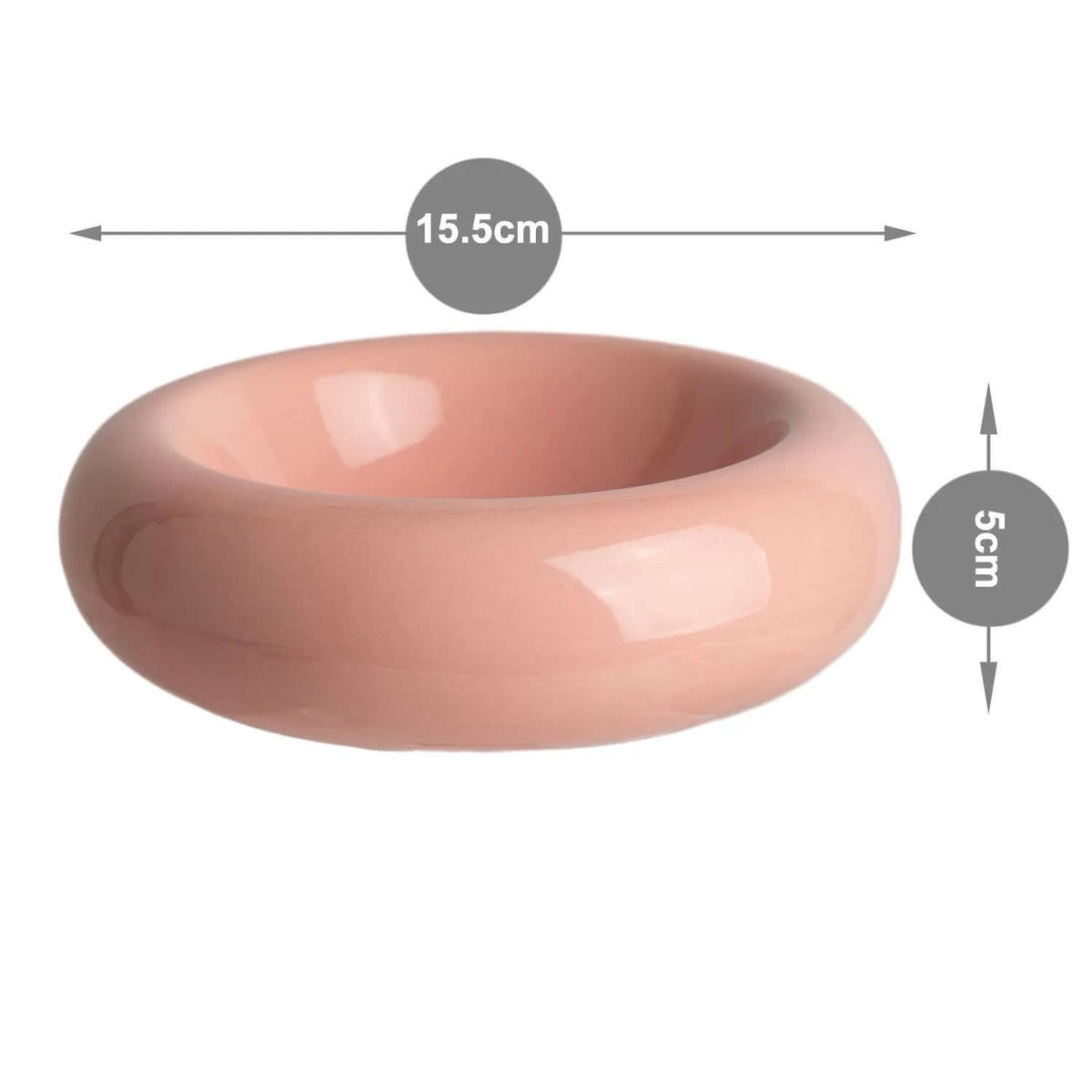 Petroom Bagel-Shaped Pet Ceramic Bowl 200ml Capacity-PETROOM