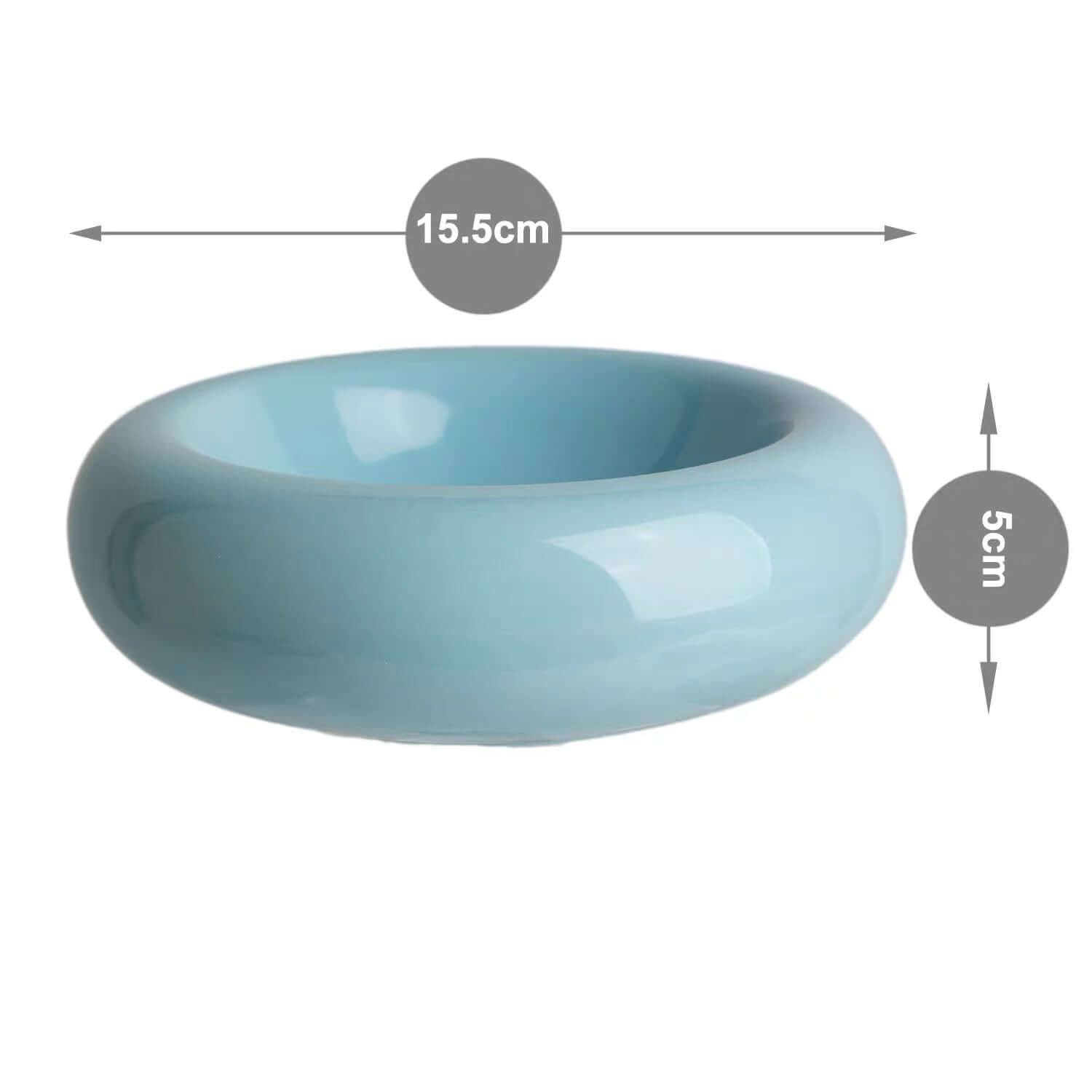 Petroom Bagel-Shaped Pet Ceramic Bowl 200ml Capacity-PETROOM